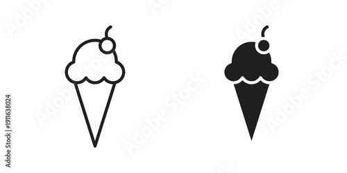 Ice cream icon. linear style sign for mobile concept and website ui design