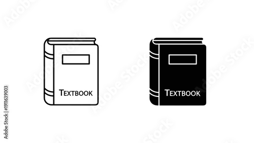 Two black and white textbook illustrations side by side Vector