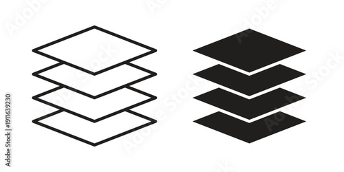 Layers icon. linear style sign for mobile concept and website ui design