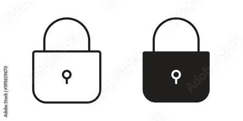 Lock icon. linear style sign for mobile concept and website ui design