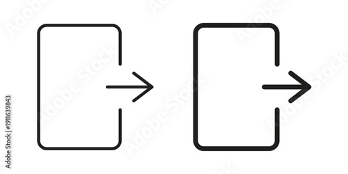 Log out icon. linear style sign for mobile concept and website ui design