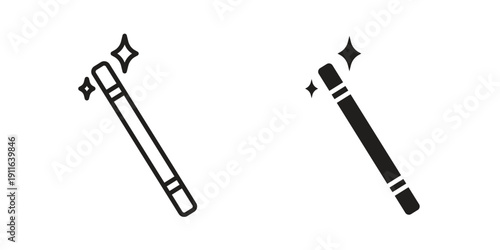 Magic wand icon. linear style sign for mobile concept and website ui design