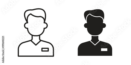 Man icon. linear style sign for mobile concept and website ui design