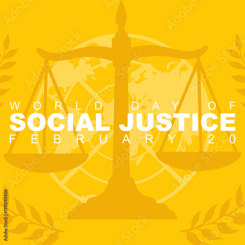 vector graphic of World Day of Social Justice ideal for World Day of Social Justice celebration