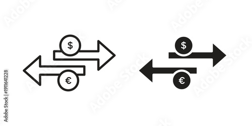 Money exchange icon. linear style sign for mobile concept and website ui design