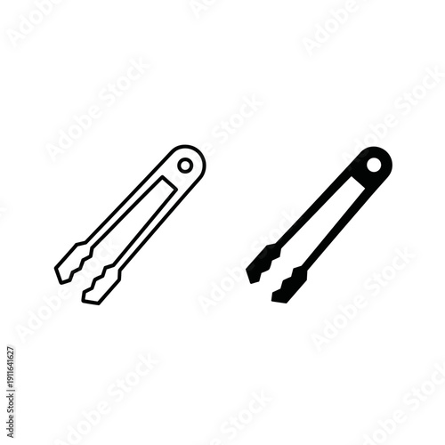 Two black and white keys on a white background Vector