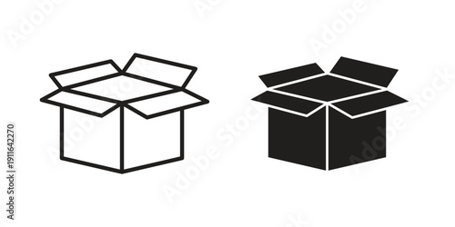 Open box icon. linear style sign for mobile concept and website ui design