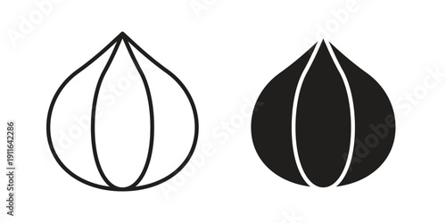 Onion icon. linear style sign for mobile concept and website ui design