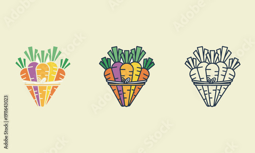 Fresh Orange Garden Carrot Illustration & vector design