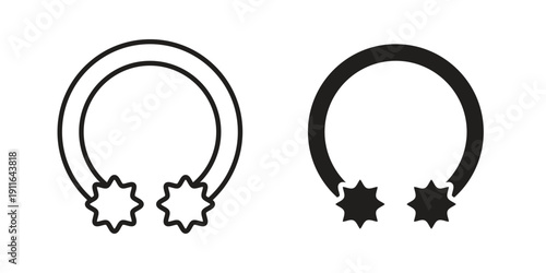 Piercing icon. linear style sign for mobile concept and website ui design