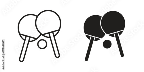 Ping pong icon. linear style sign for mobile concept and website ui design