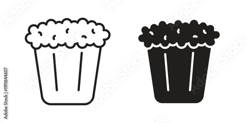 Popcorn icon. linear style sign for mobile concept and website ui design