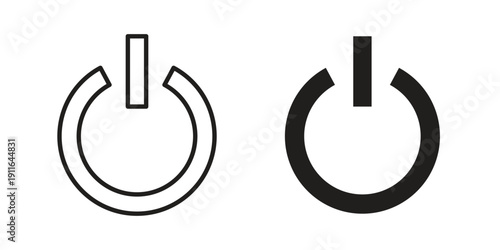 Power icon. linear style sign for mobile concept and website ui design