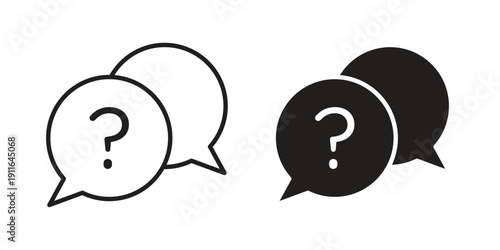 Question icon. linear style sign for mobile concept and website ui design