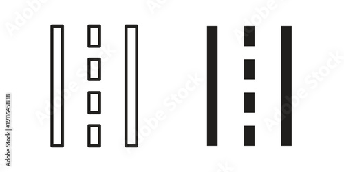 Road icon. linear style sign for mobile concept and website ui design