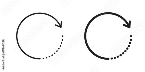 Rotate right icon. linear style sign for mobile concept and website ui design