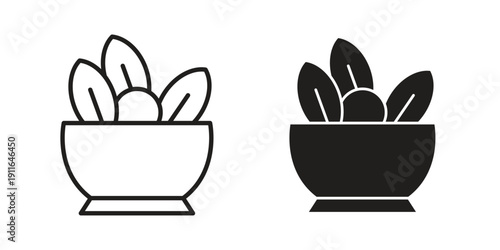 Salad icon. linear style sign for mobile concept and website ui design