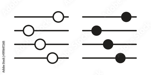 Settings sliders icon. linear style sign for mobile concept and website ui design