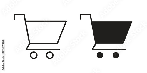 Shopping icon. linear style sign for mobile concept and website ui design