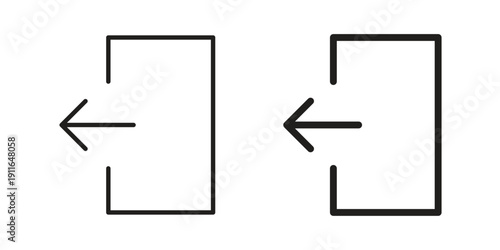 Sign out icon. linear style sign for mobile concept and website ui design