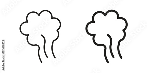 Smoke icon. linear style sign for mobile concept and website ui design