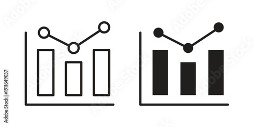 Stats icon. linear style sign for mobile concept and website ui design