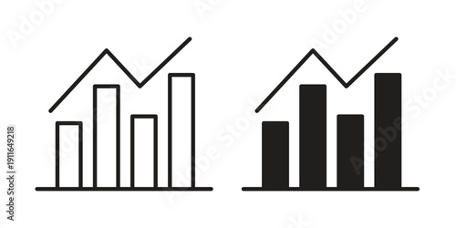 Stats icon. linear style sign for mobile concept and website ui design