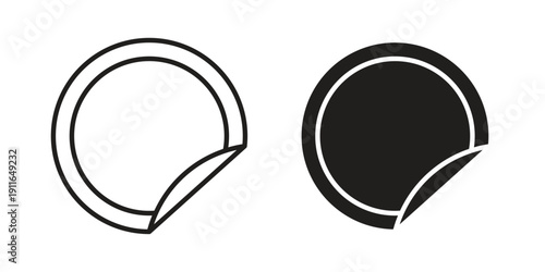 Sticker icon. linear style sign for mobile concept and website ui design