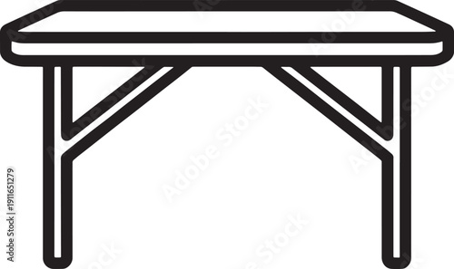 Simple table with four legs and flat surface furniture