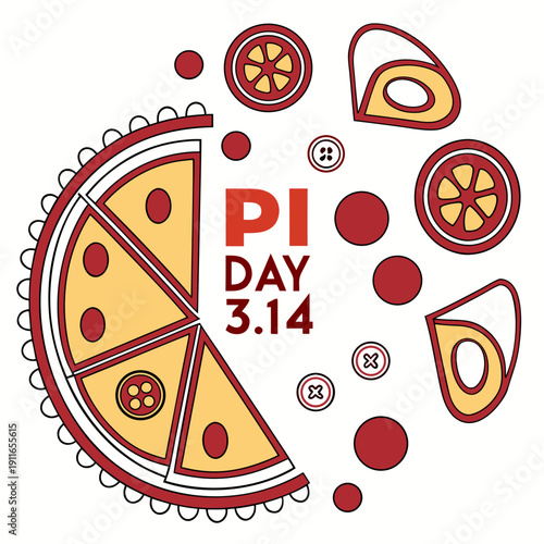 happy pi day vector design