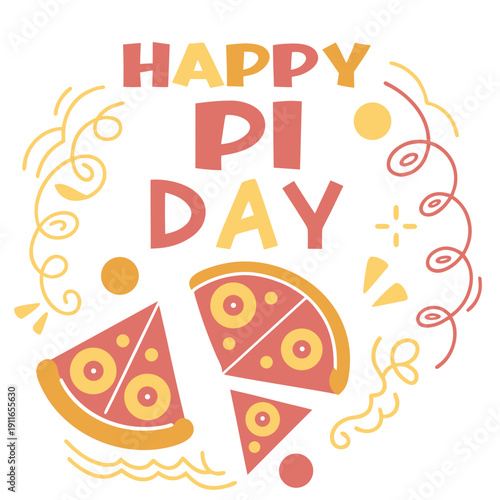 happy pi day vector design