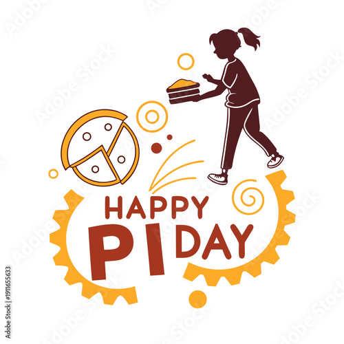 happy pi day vector design