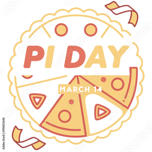 happy pi day vector design