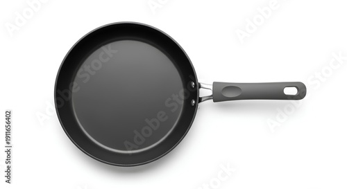 Overhead View of a NonStick Frying Pan on White 2.