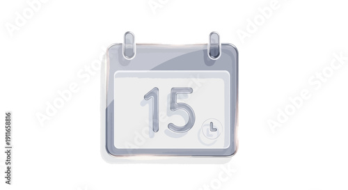 Calendar icon with number 15, appointment reminder