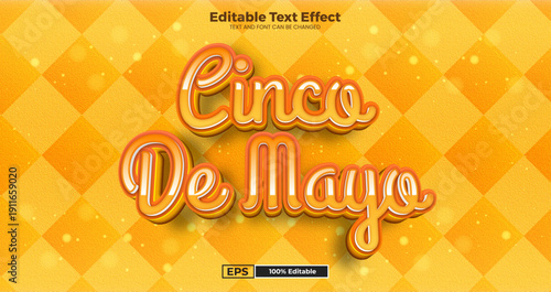 Cinco De Mayo Editable text effect in modern trend style