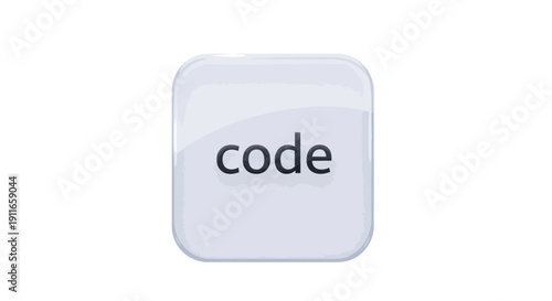 Code button icon for software development