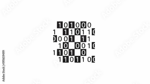 Binary code data digital information.