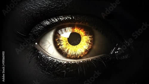 Wallpaper Mural Futuristic Human Eye with Digital Iris Technology Concept Torontodigital.ca