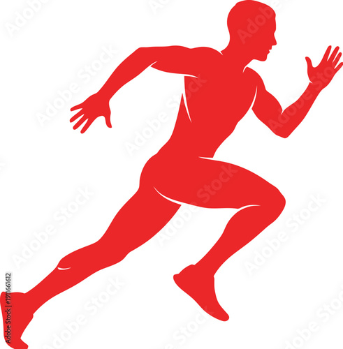 A lone runner in motion captured from a side viewpoint illustrating dynamic human movement in a sports context