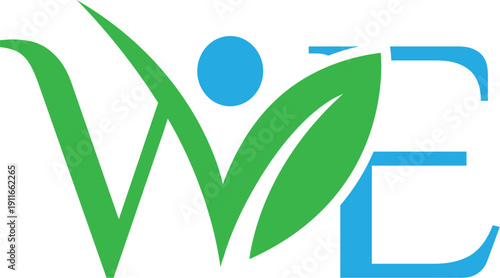 Letter WE nature logo