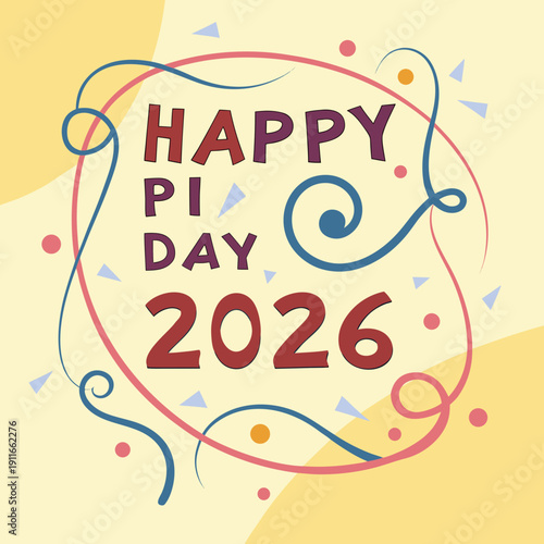 happy pi day vector design