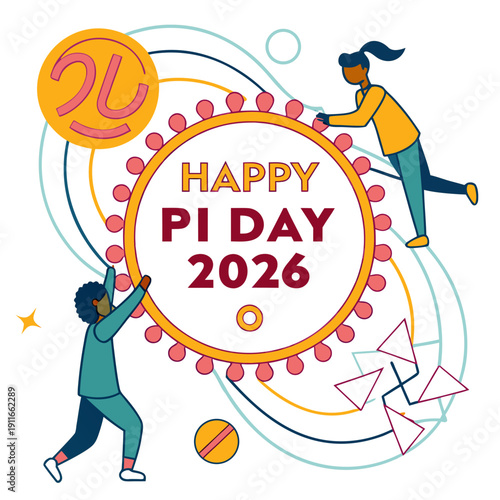 happy pi day vector design
