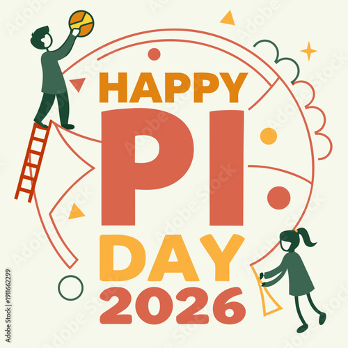 happy pi day vector design