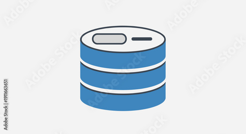 Blue Hard Disk Drive Illustration.