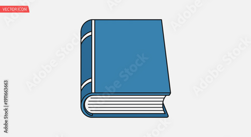 Blue Hardcover Book with White Pages 2.