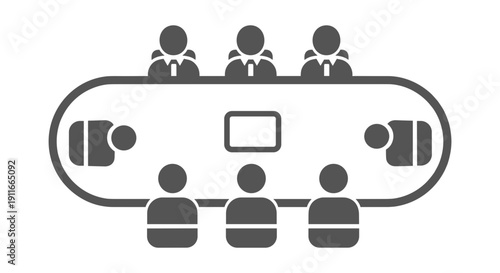 Business Meeting with People Around Table.