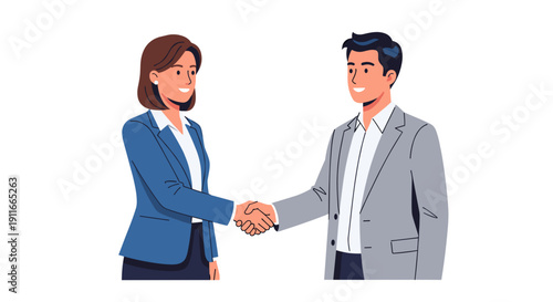Business People Shaking Hands in Agreement.