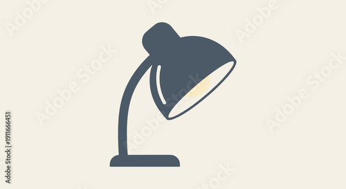 Desk Lamp Illustration Simple Design Element.