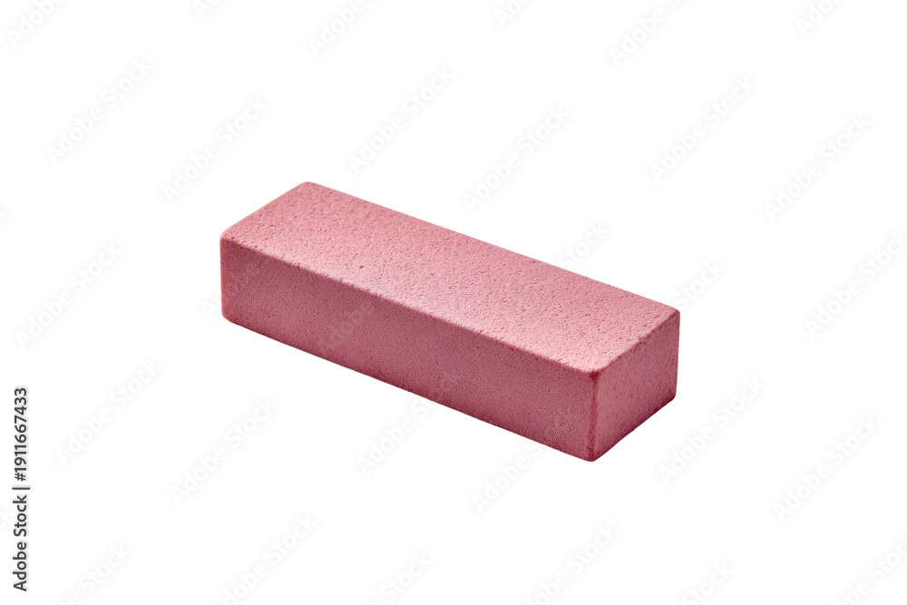Obraz premium Pink rectangular mousse cake with textured surface on black background dessert sweet, Png, Isolated on Transparent Background, Cut Out